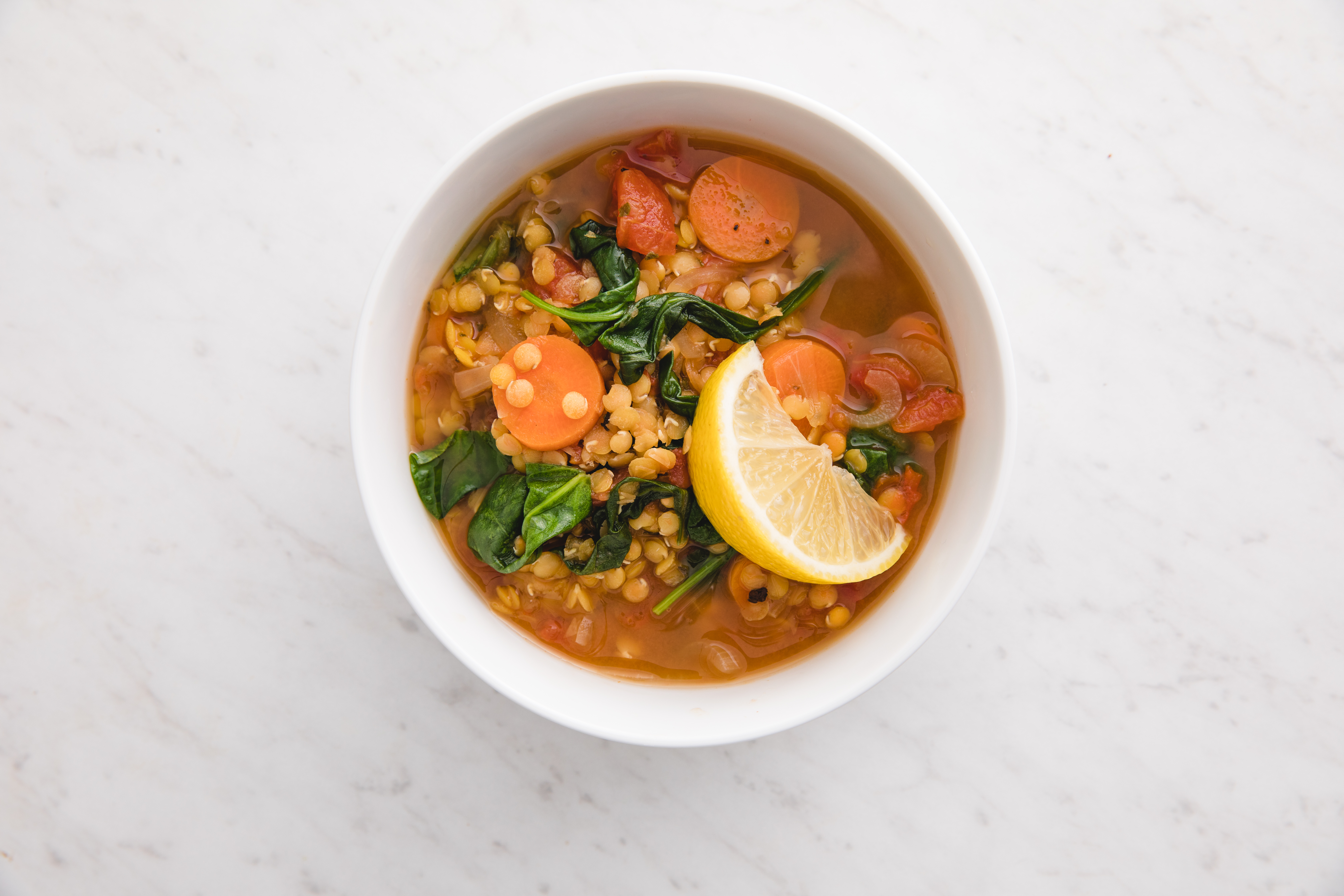 red lentil vegan soup